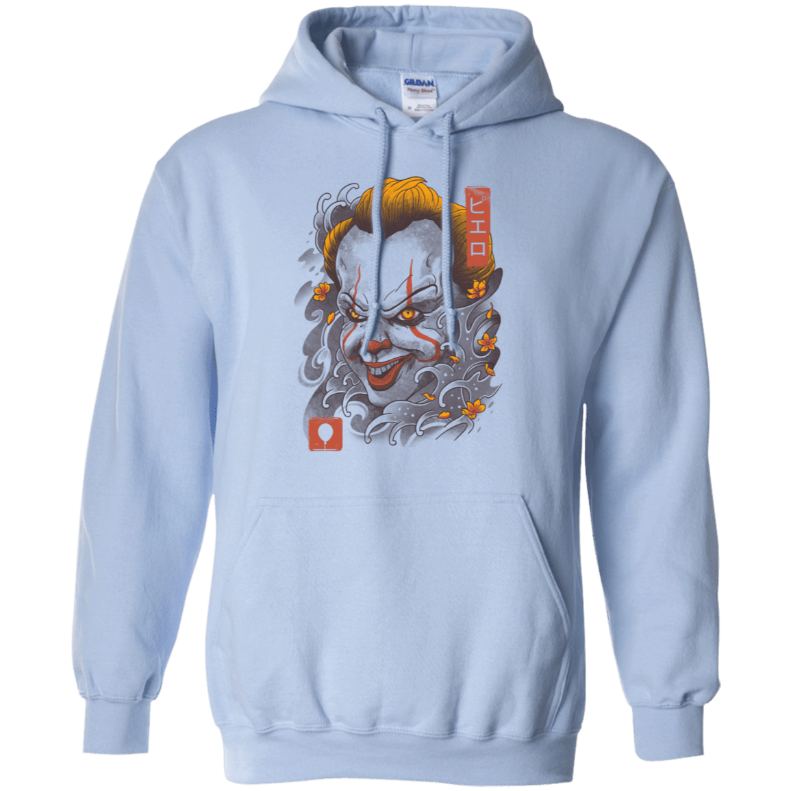 Sweatshirts Light Blue / S Oni Clown Mask Pullover Hoodie