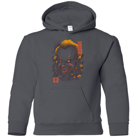 Sweatshirts Charcoal / YS Oni Clown Mask Youth Hoodie