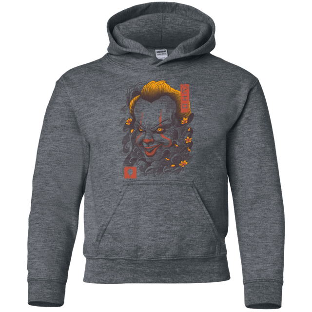 Sweatshirts Dark Heather / YS Oni Clown Mask Youth Hoodie