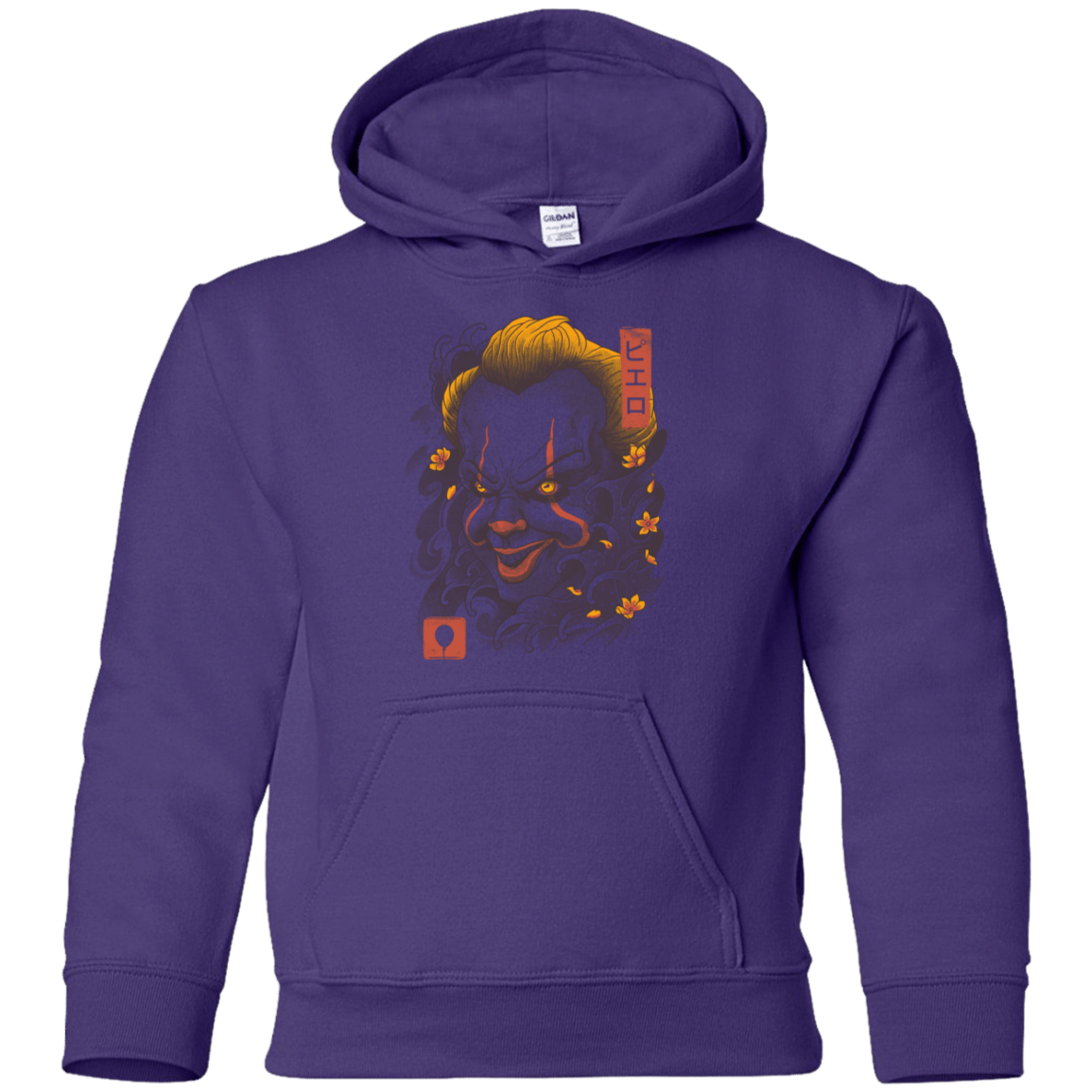 Sweatshirts Purple / YS Oni Clown Mask Youth Hoodie