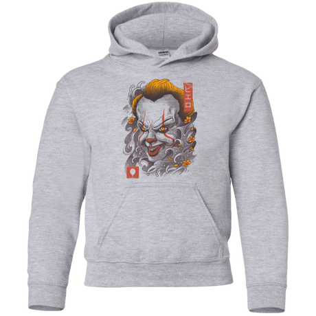 Sweatshirts Sport Grey / YS Oni Clown Mask Youth Hoodie