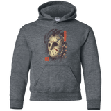 Sweatshirts Dark Heather / YS Oni Jason Mask Youth Hoodie