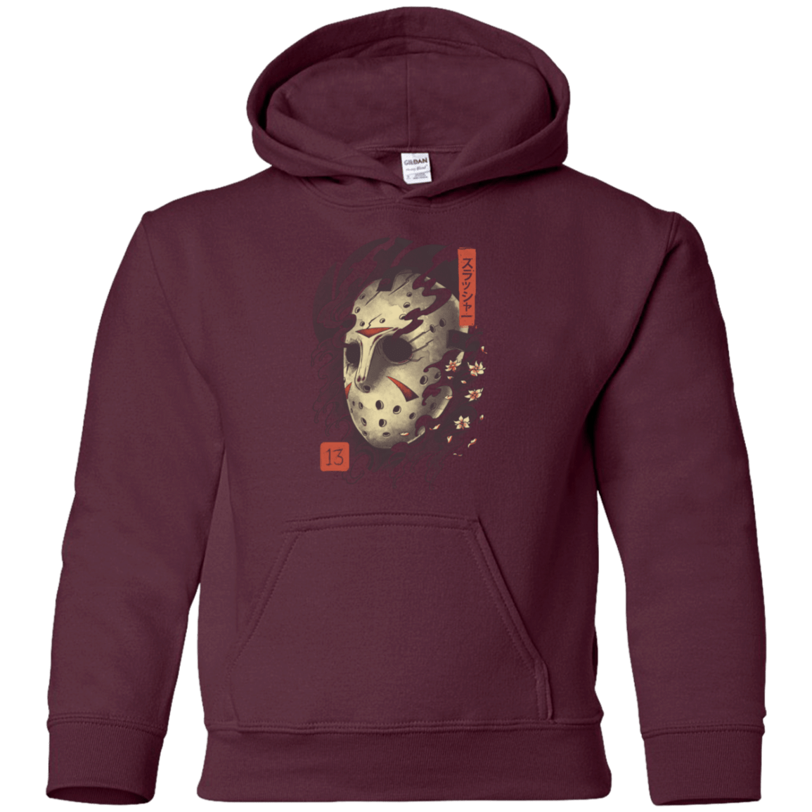 Sweatshirts Maroon / YS Oni Jason Mask Youth Hoodie