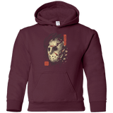 Sweatshirts Maroon / YS Oni Jason Mask Youth Hoodie