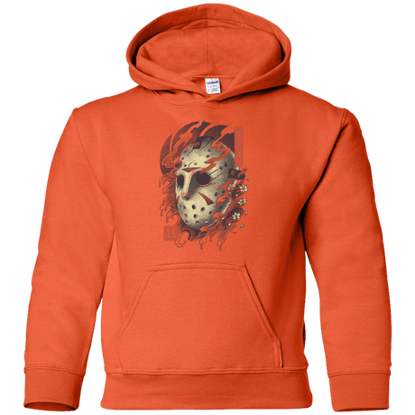 Sweatshirts Orange / YS Oni Jason Mask Youth Hoodie