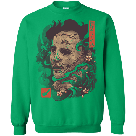 Sweatshirts Irish Green / S Oni Leather Mask Crewneck Sweatshirt