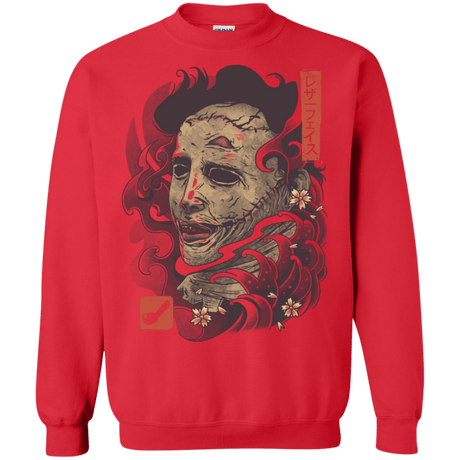 Sweatshirts Red / S Oni Leather Mask Crewneck Sweatshirt