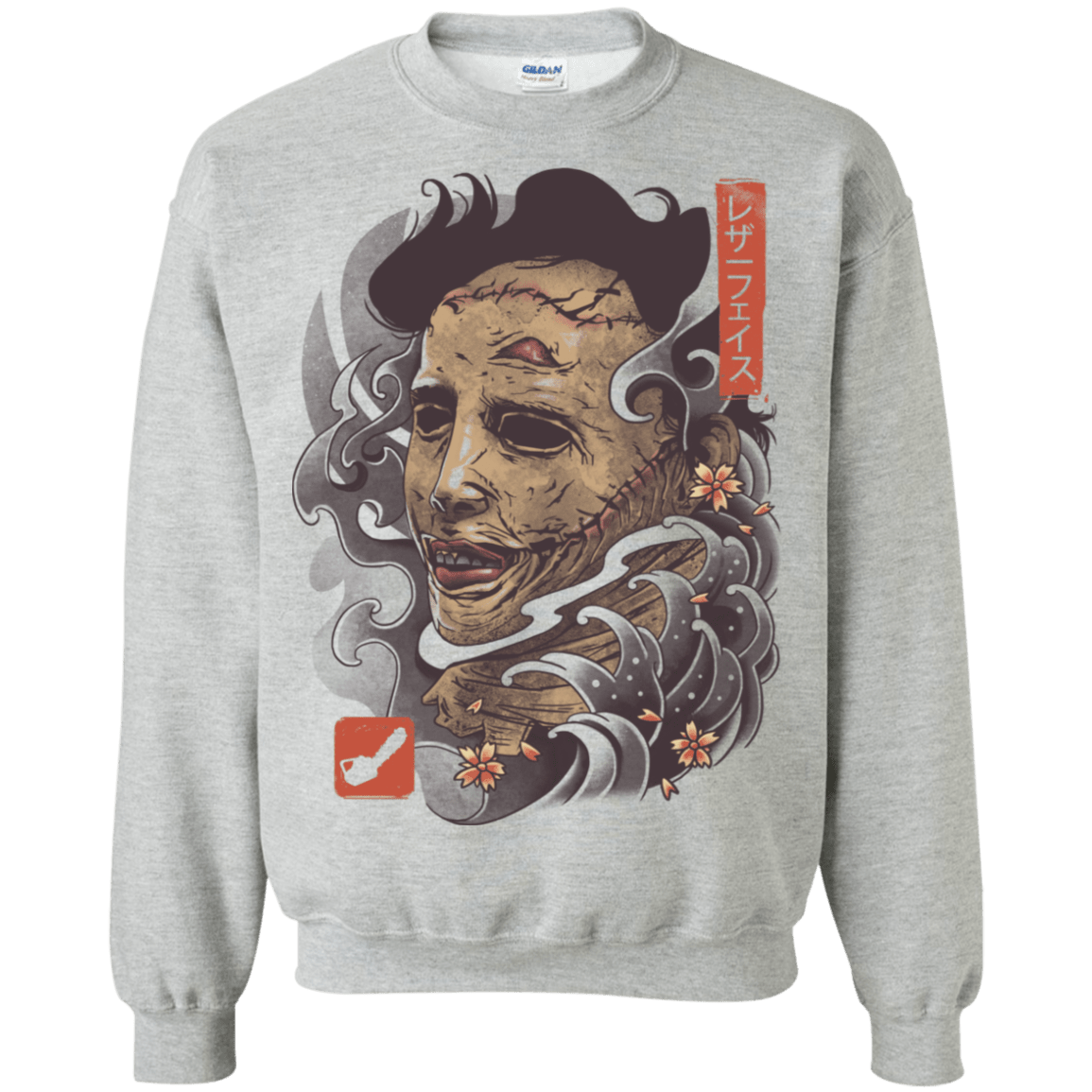 Sweatshirts Sport Grey / S Oni Leather Mask Crewneck Sweatshirt