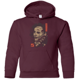 Sweatshirts Maroon / YS Oni Leather Mask Youth Hoodie