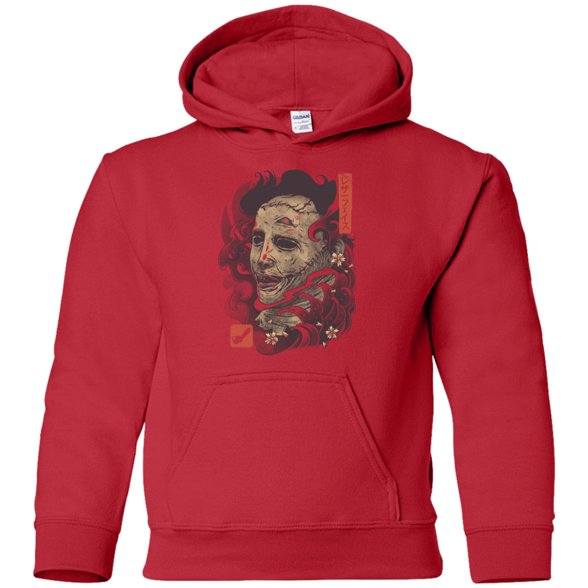 Sweatshirts Red / YS Oni Leather Mask Youth Hoodie