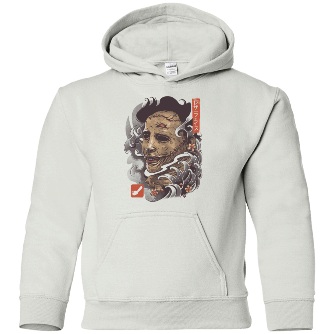 Sweatshirts White / YS Oni Leather Mask Youth Hoodie