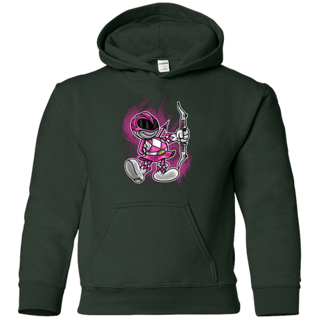 Sweatshirts Forest Green / YS Pink Ranger Artwork Youth Hoodie