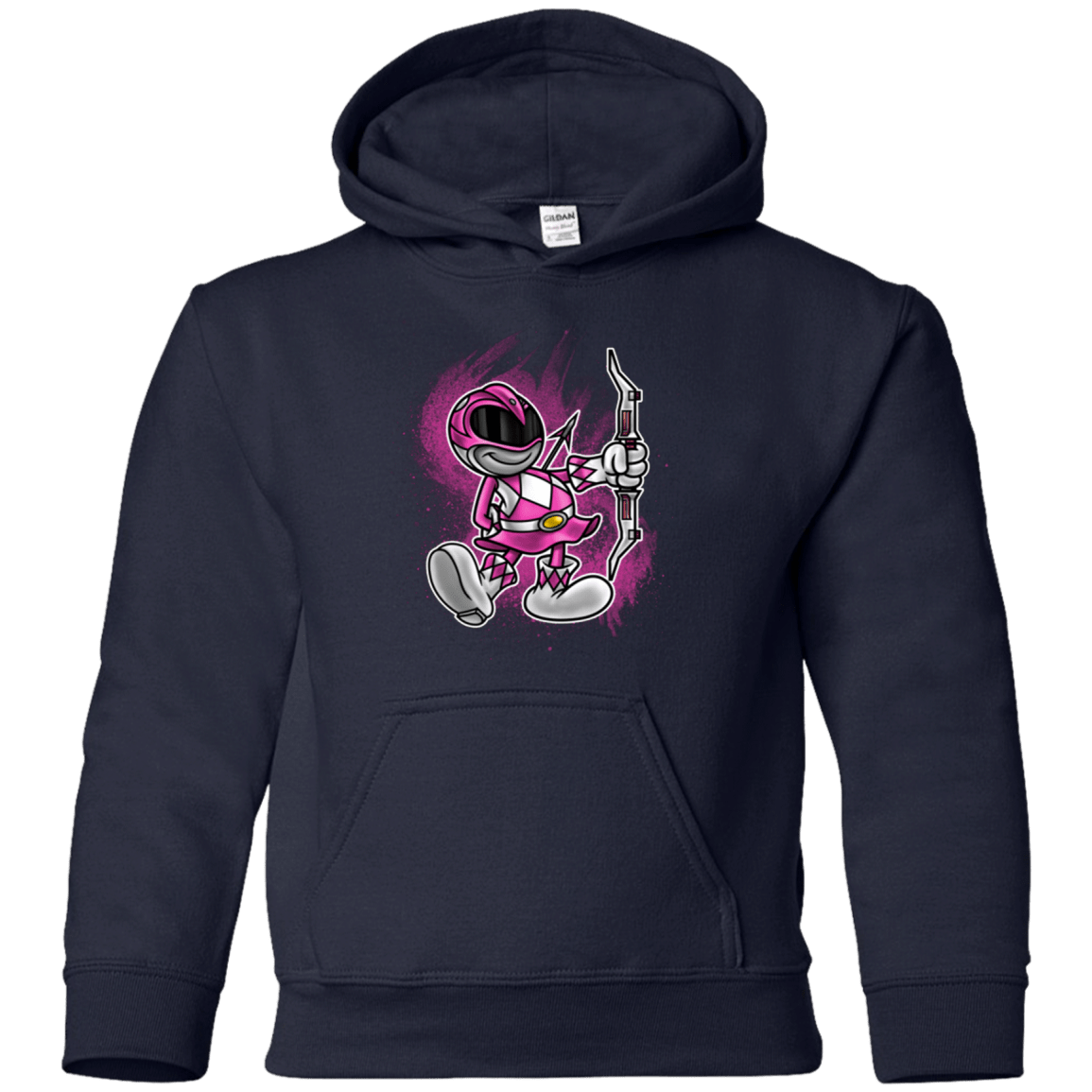 Sweatshirts Navy / YS Pink Ranger Artwork Youth Hoodie
