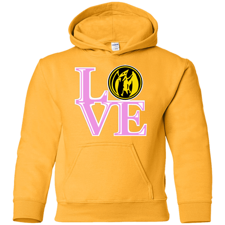 Sweatshirts Gold / YS Pink Ranger LOVE Youth Hoodie