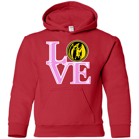 Sweatshirts Red / YS Pink Ranger LOVE Youth Hoodie