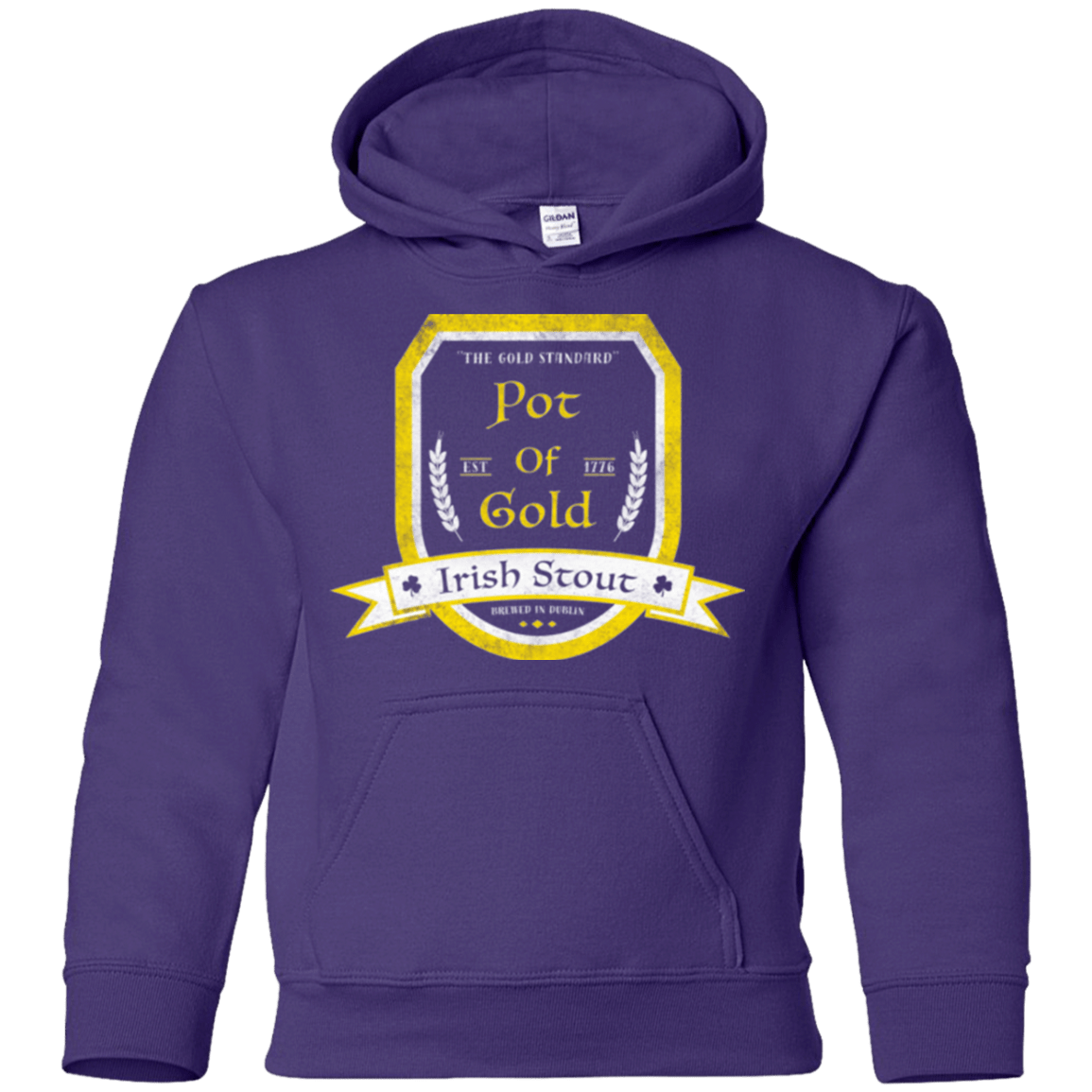 Sweatshirts Purple / YS Pot of Gold Irish Stout Youth Hoodie