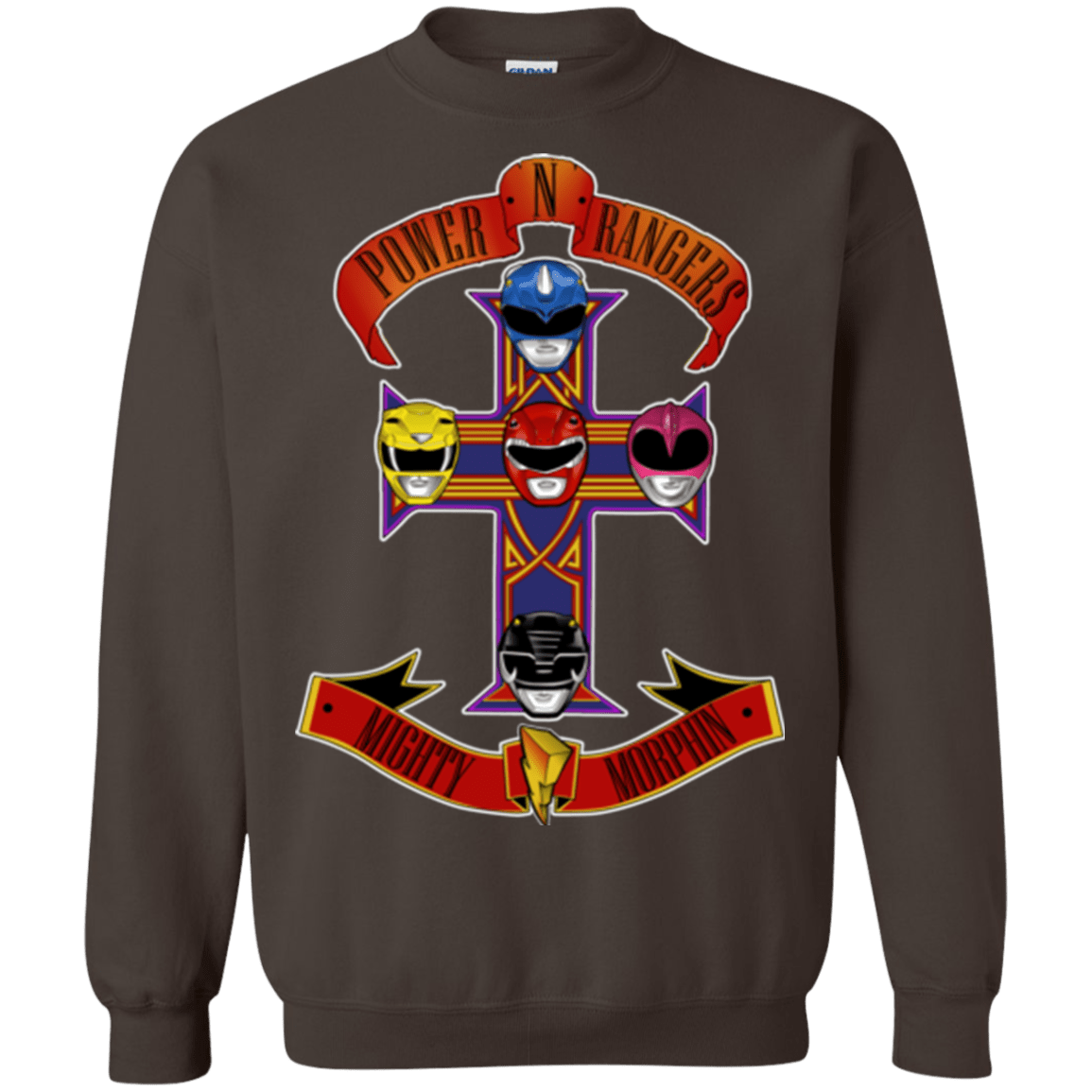 Sweatshirts Dark Chocolate / Small Power N Rangers Crewneck Sweatshirt