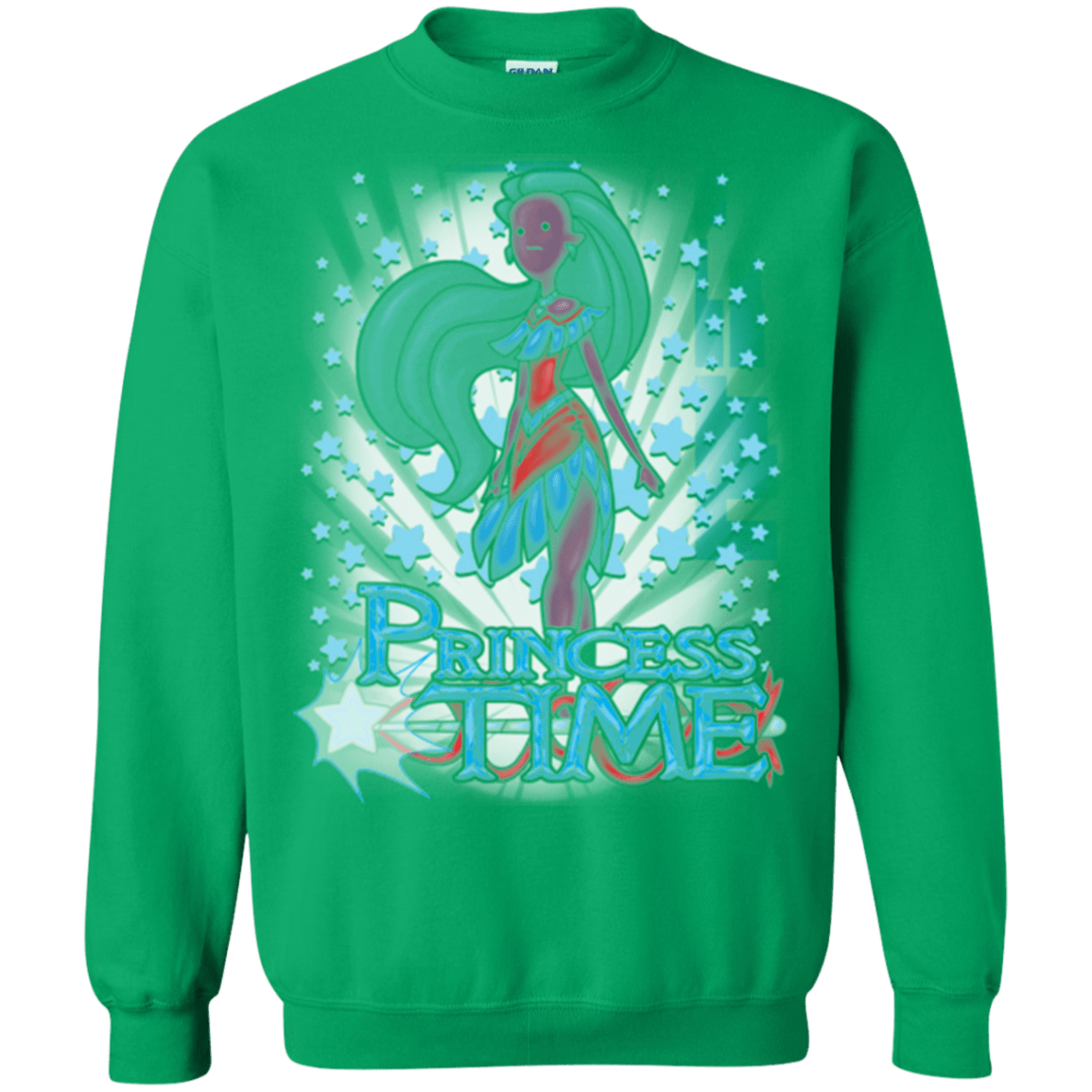 Sweatshirts Irish Green / Small Princess Time Pocahontas Crewneck Sweatshirt