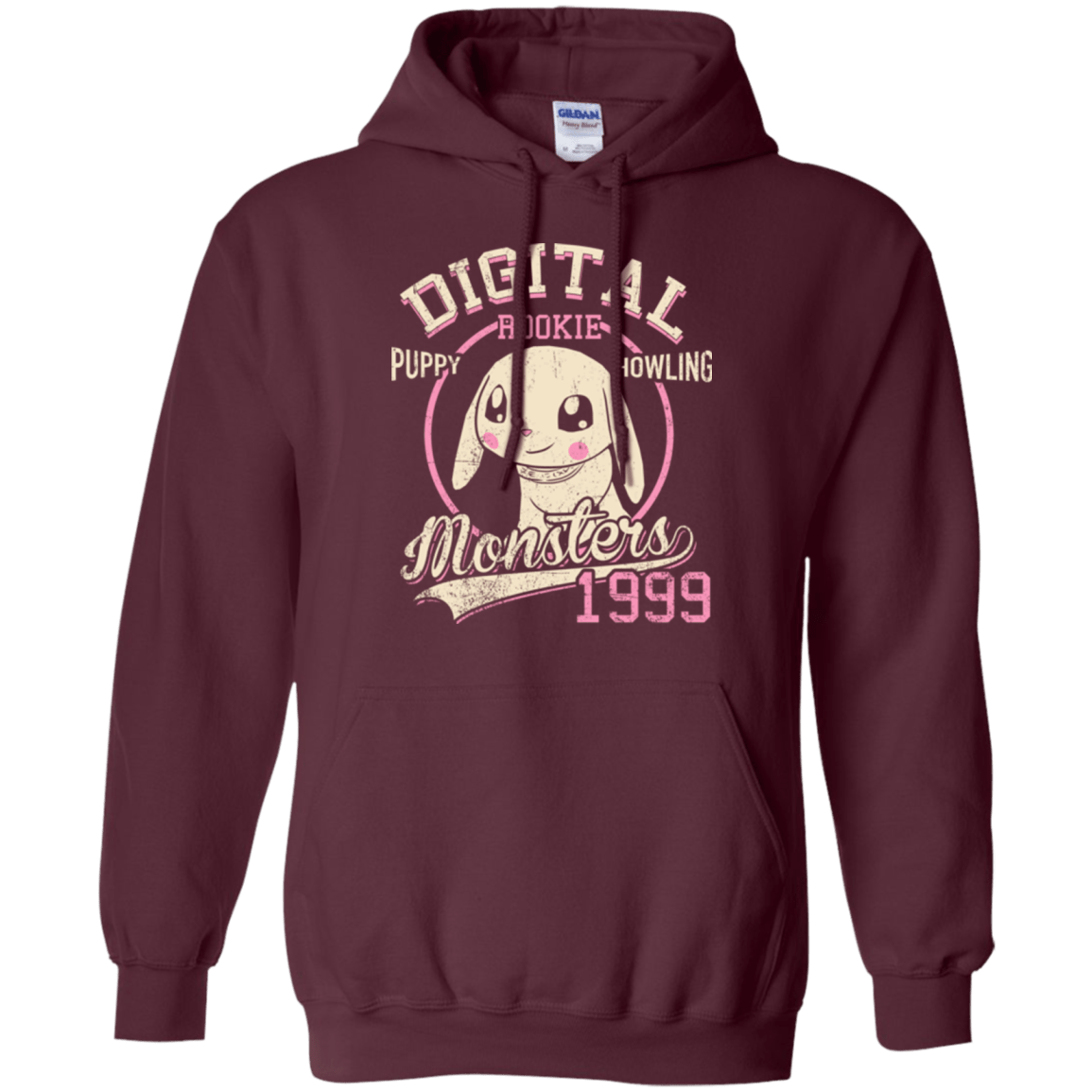Sweatshirts Maroon / Small Puppy Howling Pullover Hoodie