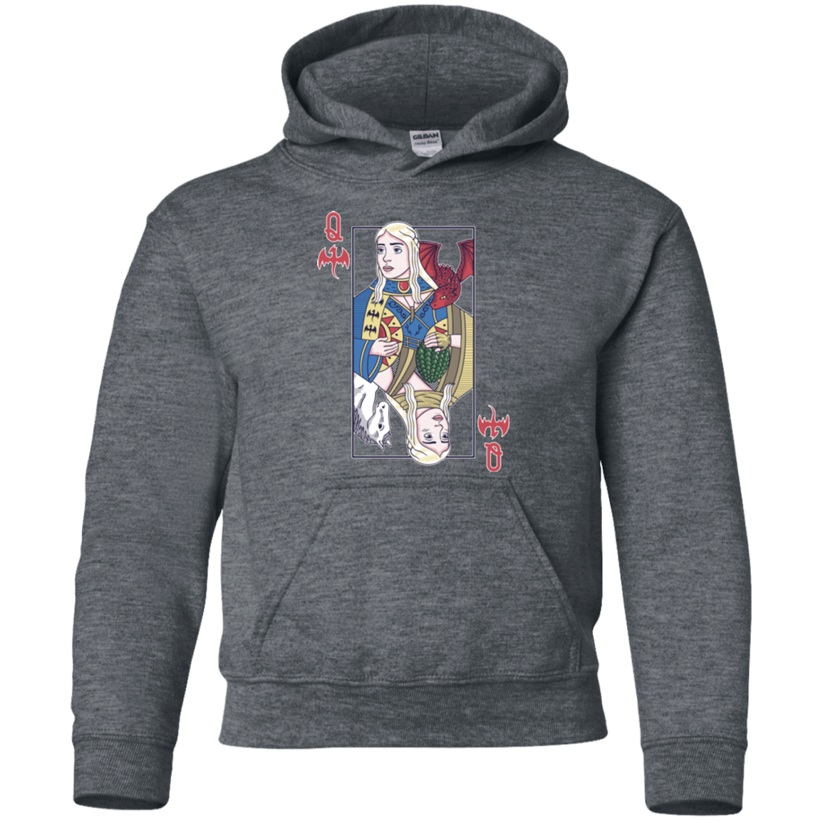 Sweatshirts Dark Heather / YS Queen of Dragons Youth Hoodie