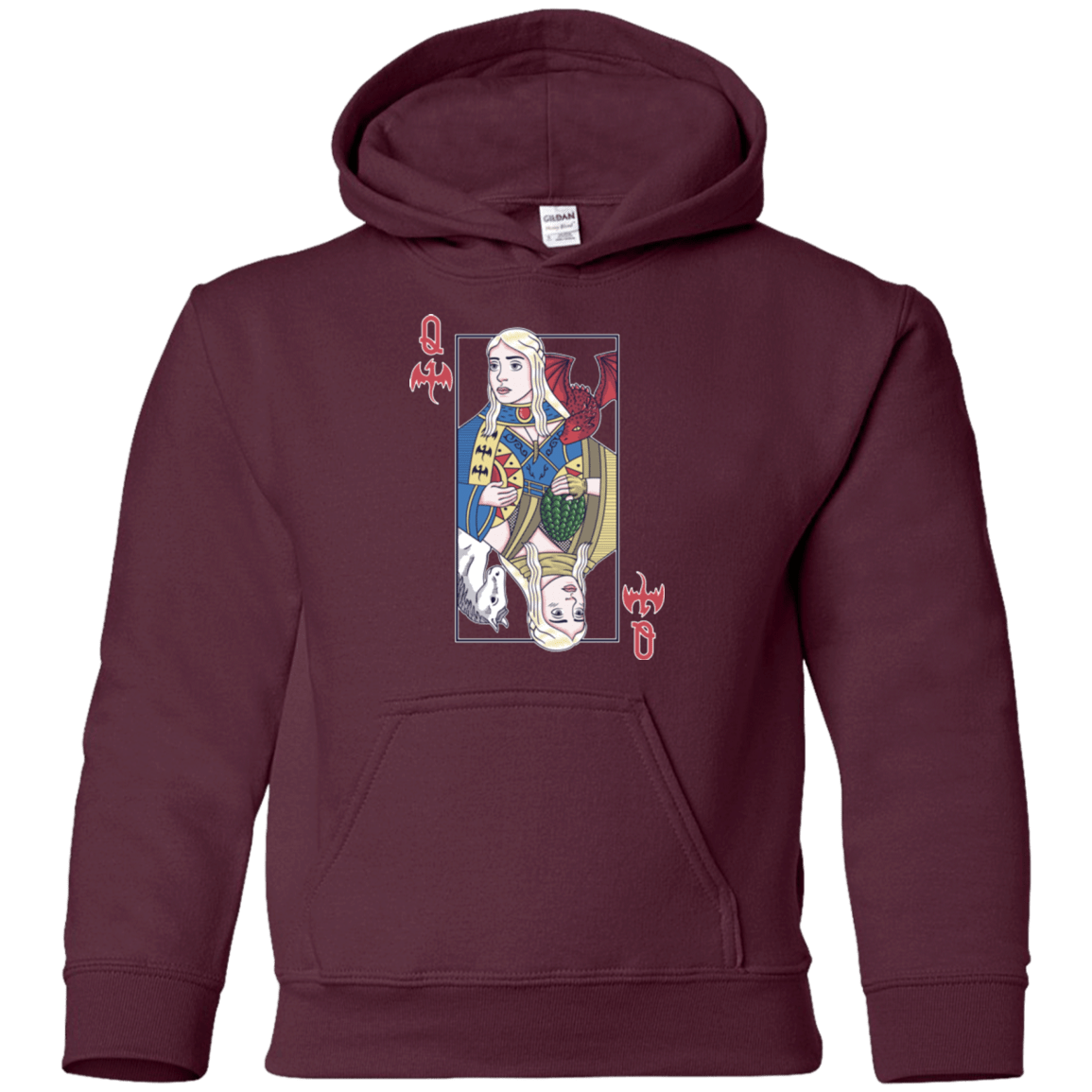 Sweatshirts Maroon / YS Queen of Dragons Youth Hoodie