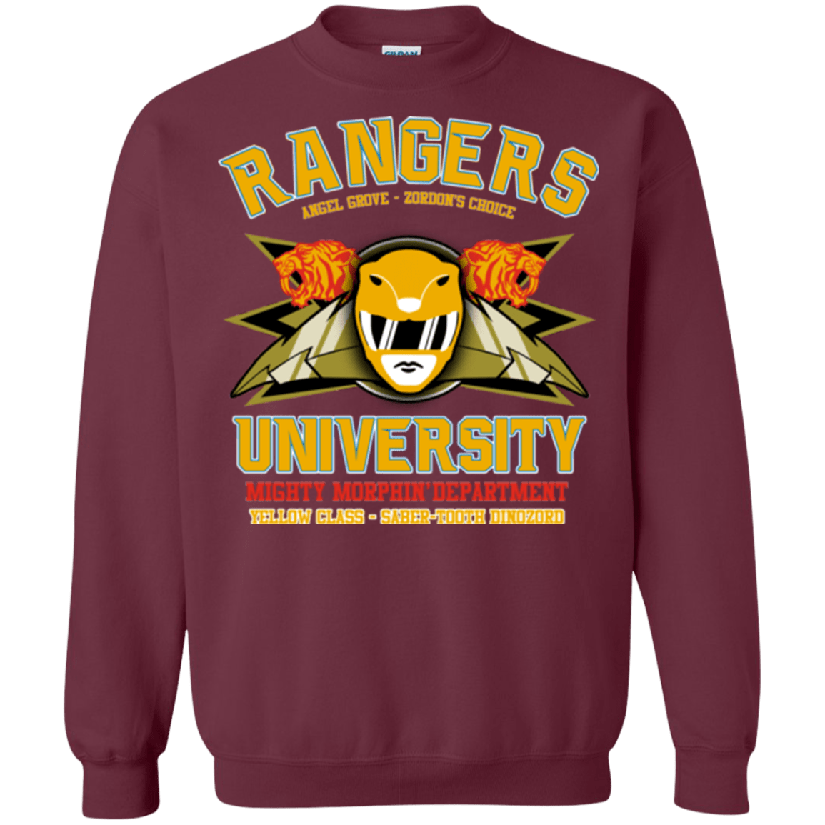 Sweatshirts Maroon / Small Rangers U Yellow Ranger Crewneck Sweatshirt