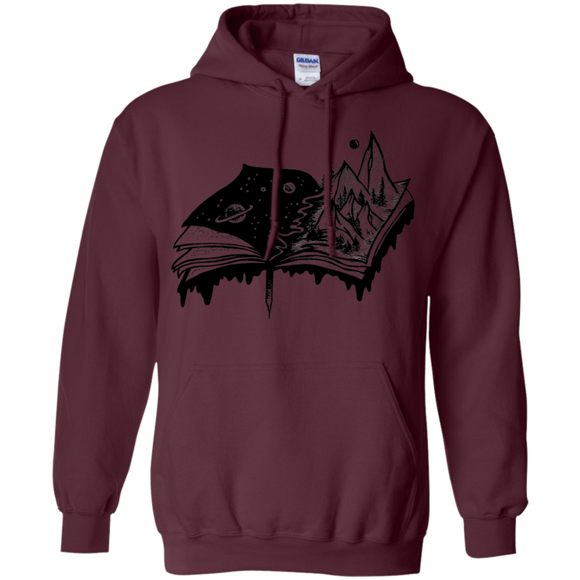 Sweatshirts Maroon / S Reading is Life Pullover Hoodie