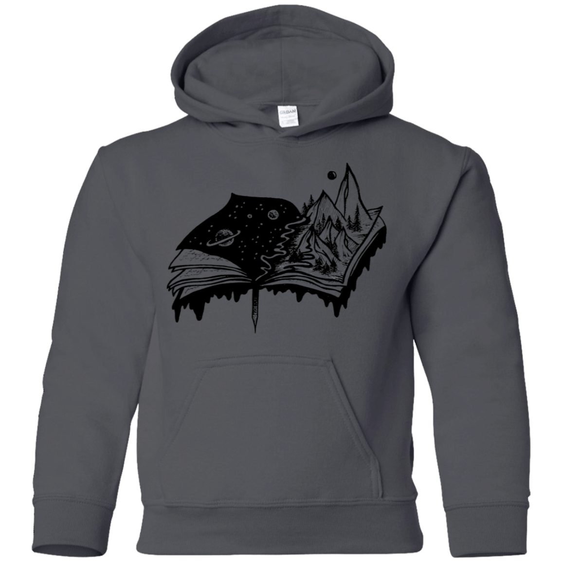 Sweatshirts Charcoal / YS Reading is Life Youth Hoodie