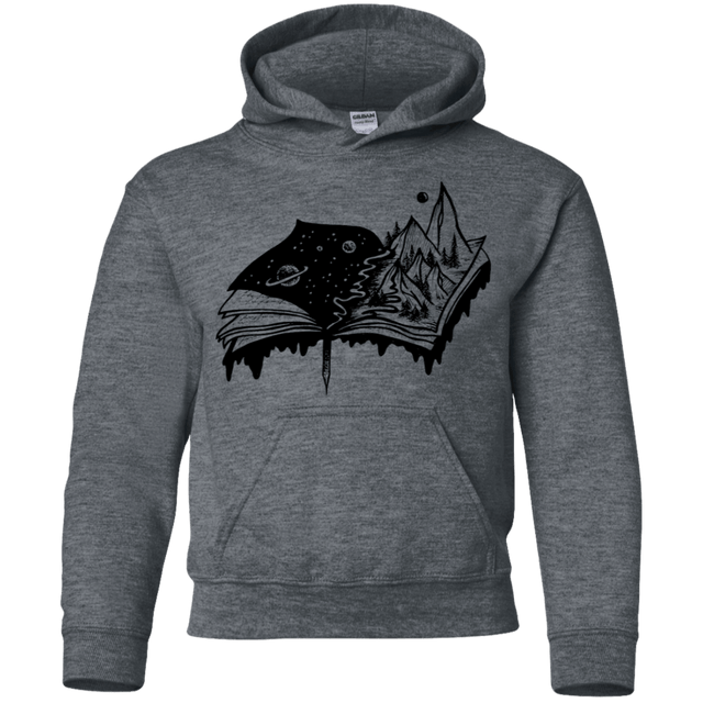 Sweatshirts Dark Heather / YS Reading is Life Youth Hoodie