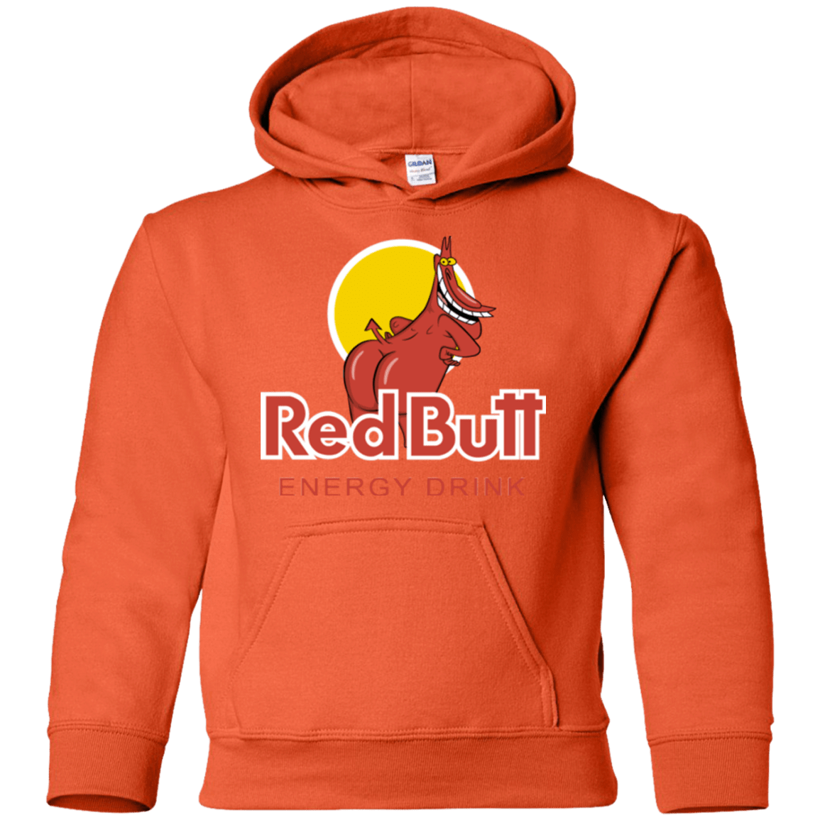 Sweatshirts Orange / YS Red butt Youth Hoodie
