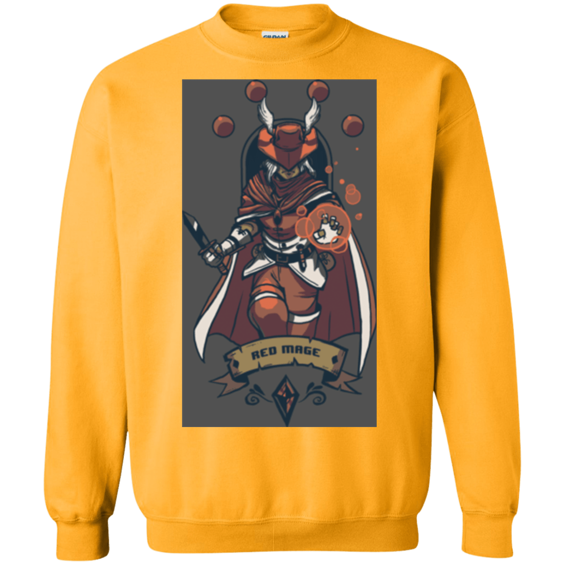 Sweatshirts Gold / Small Red Mage Crewneck Sweatshirt