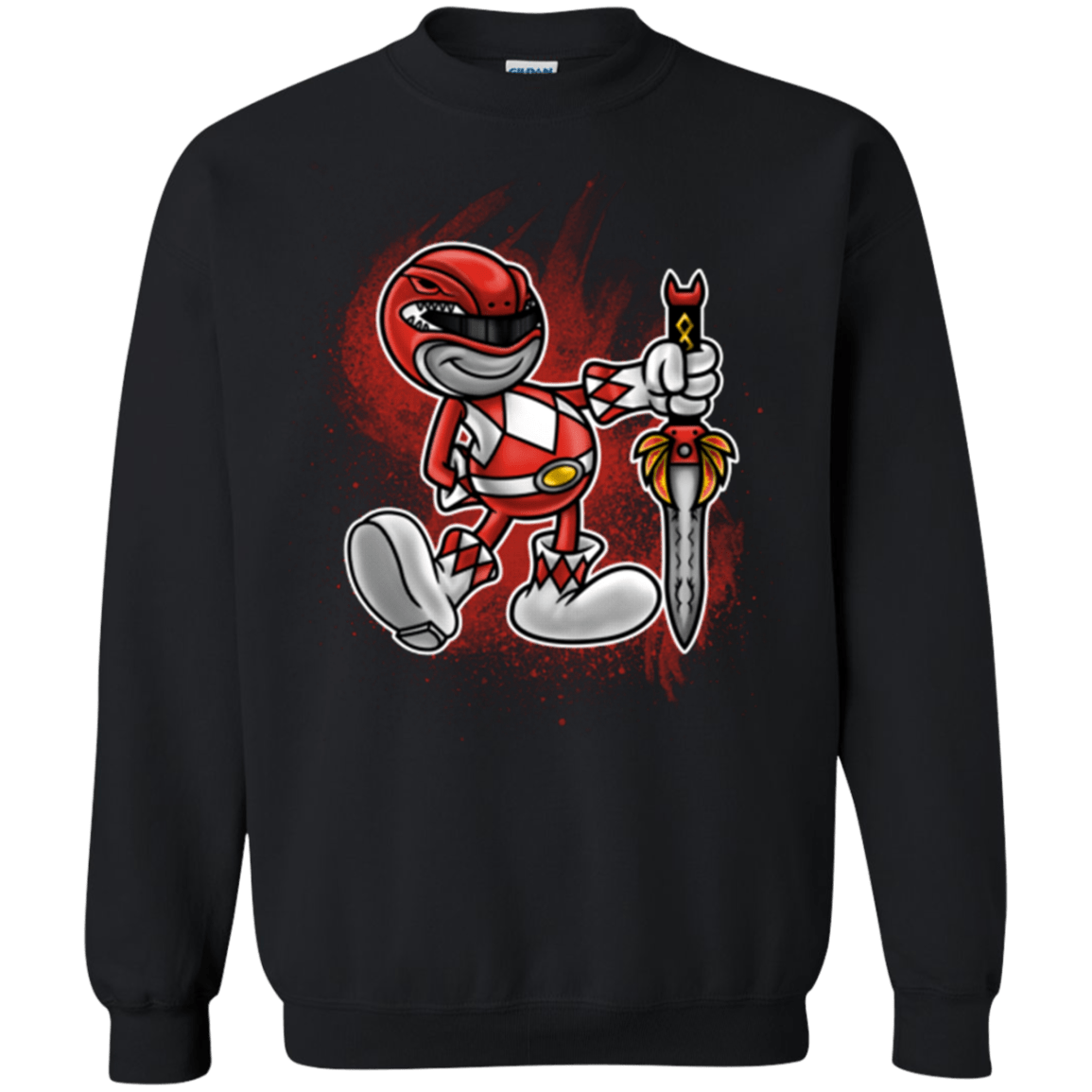 Sweatshirts Black / Small Red Ranger Artwork Crewneck Sweatshirt