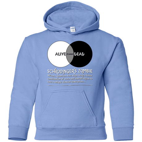 Sweatshirts Carolina Blue / YS Schrödinger's Zombie Youth Hoodie