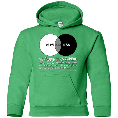 Sweatshirts Irish Green / YS Schrödinger's Zombie Youth Hoodie