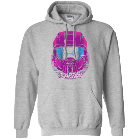 Sweatshirts Sport Grey / Small Spartan Helmet 80's Pullover Hoodie