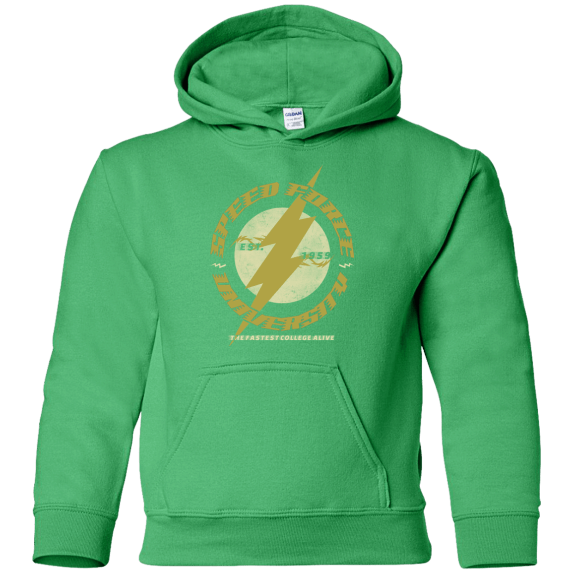 Sweatshirts Irish Green / YS Speed Force University Youth Hoodie