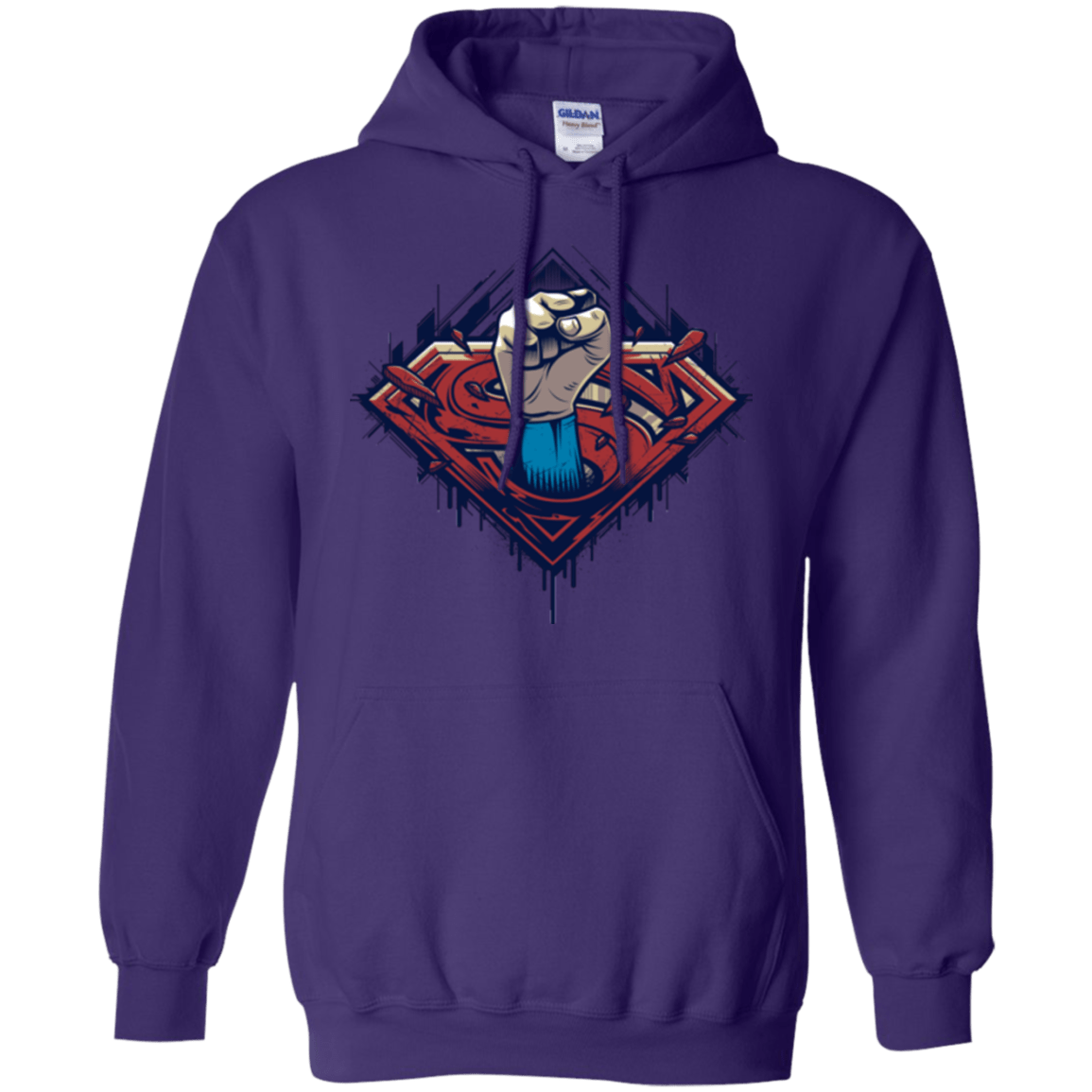 Sweatshirts Purple / Small Steel Hero Pullover Hoodie