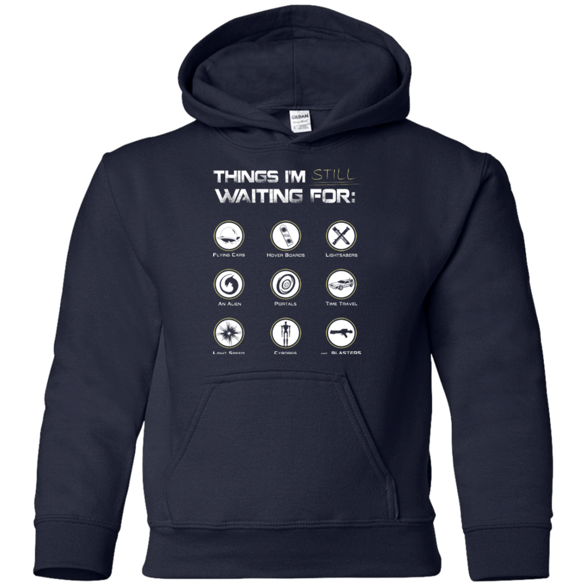 Sweatshirts Navy / YS Still Waiting Youth Hoodie