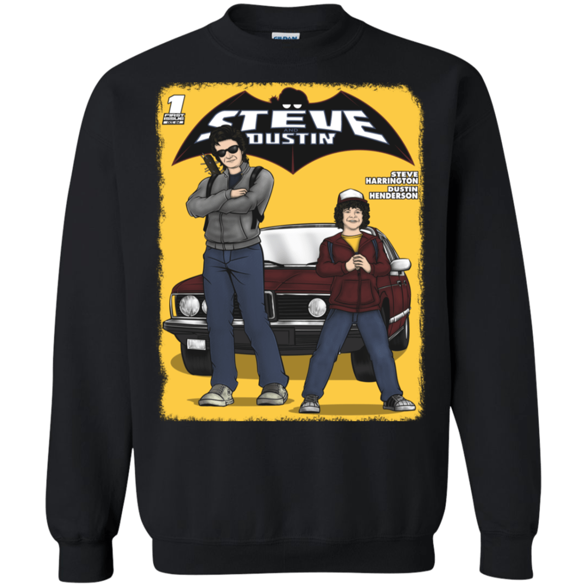 Sweatshirts Black / S Strange Duo Crewneck Sweatshirt