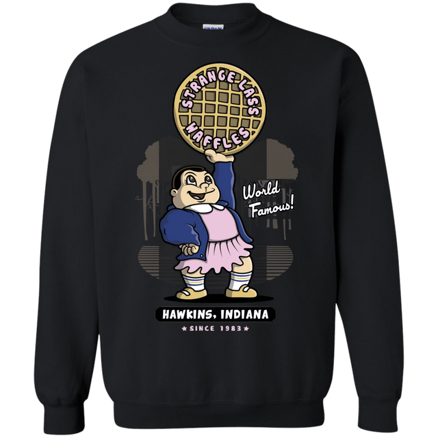 Sweatshirts Black / S Strange Lass Waffles Crewneck Sweatshirt
