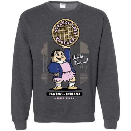 Sweatshirts Dark Heather / S Strange Lass Waffles Crewneck Sweatshirt