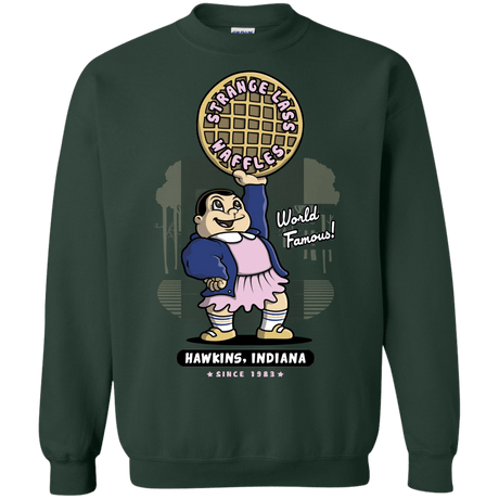 Sweatshirts Forest Green / S Strange Lass Waffles Crewneck Sweatshirt