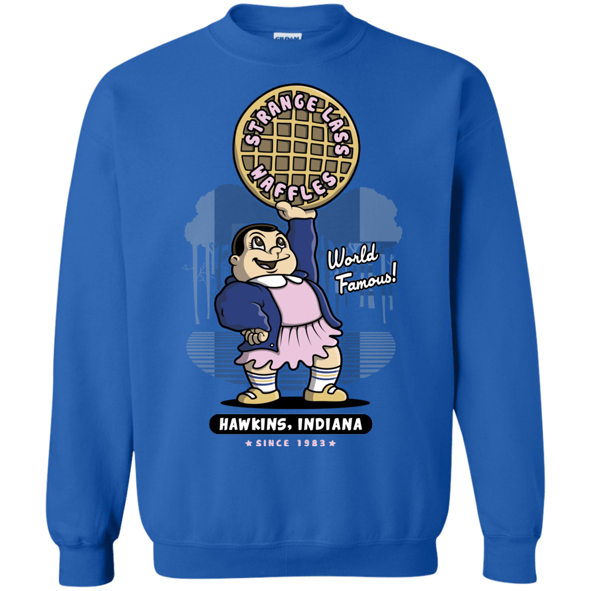 Sweatshirts Royal / S Strange Lass Waffles Crewneck Sweatshirt