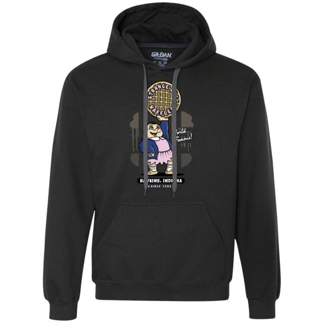 Sweatshirts Black / S Strange Lass Waffles Premium Fleece Hoodie