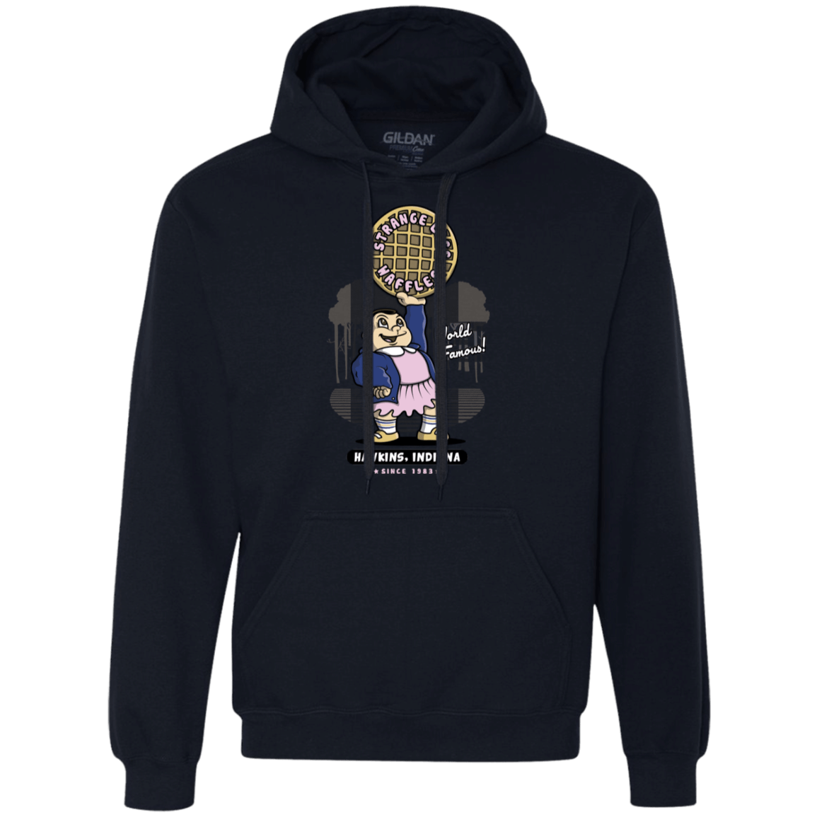 Sweatshirts Navy / S Strange Lass Waffles Premium Fleece Hoodie