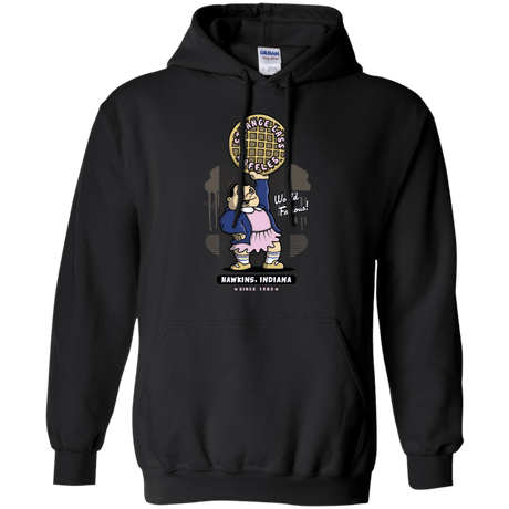 Sweatshirts Black / S Strange Lass Waffles Pullover Hoodie