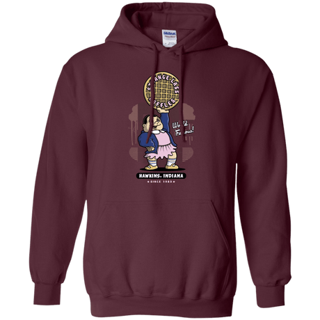 Sweatshirts Maroon / S Strange Lass Waffles Pullover Hoodie