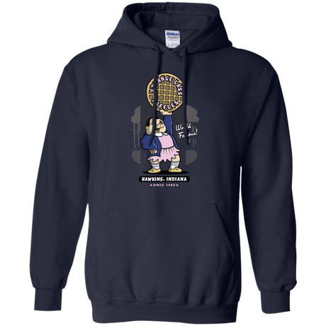 Sweatshirts Navy / S Strange Lass Waffles Pullover Hoodie