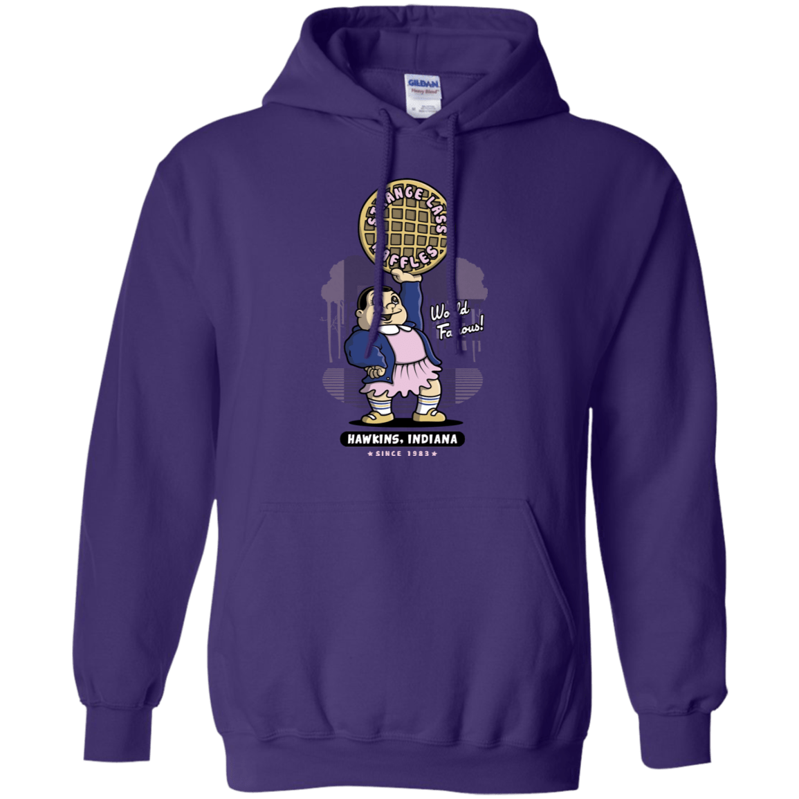Sweatshirts Purple / S Strange Lass Waffles Pullover Hoodie