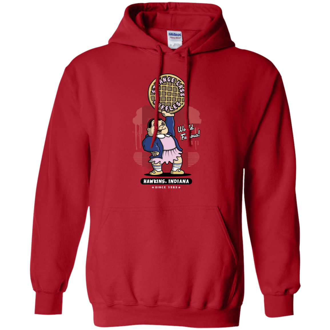 Sweatshirts Red / S Strange Lass Waffles Pullover Hoodie